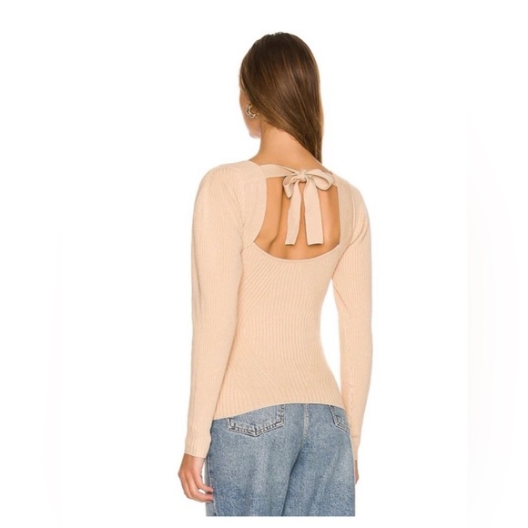 Lovers and Friends Alina tie back square neck sweater. - Picture 2 of 6